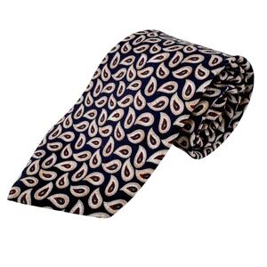 Bert Pulitzer Collectors Edition Silk Tie Blue Paisley Mens 55" x 3.5"